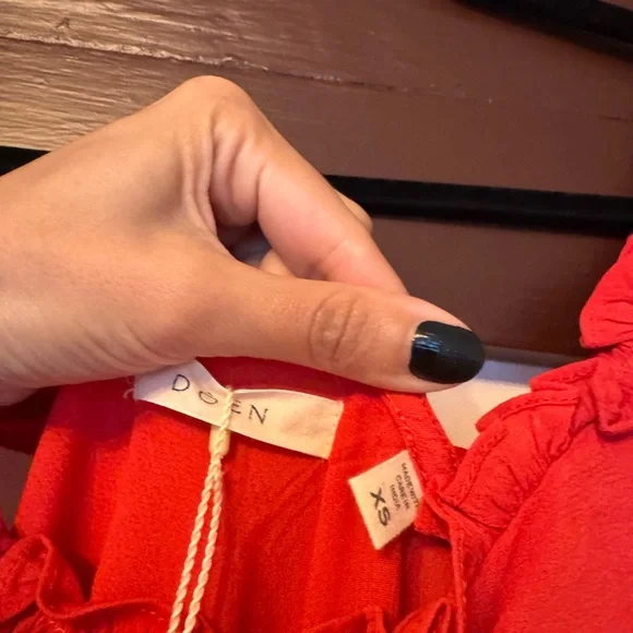 NWT Doen Amoretta Dress in Tigerlily XS - Picture 5 of 6